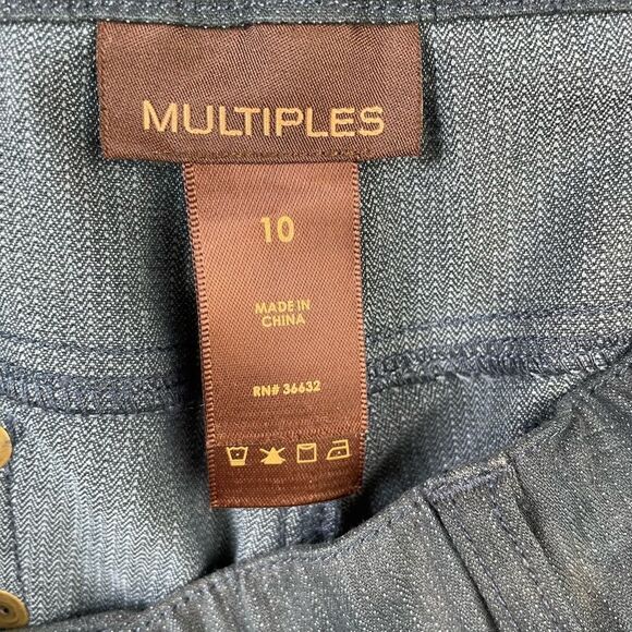 Multiples Cropped Navy Blue Pants Size 10 EUC - Picture 6 of 7
